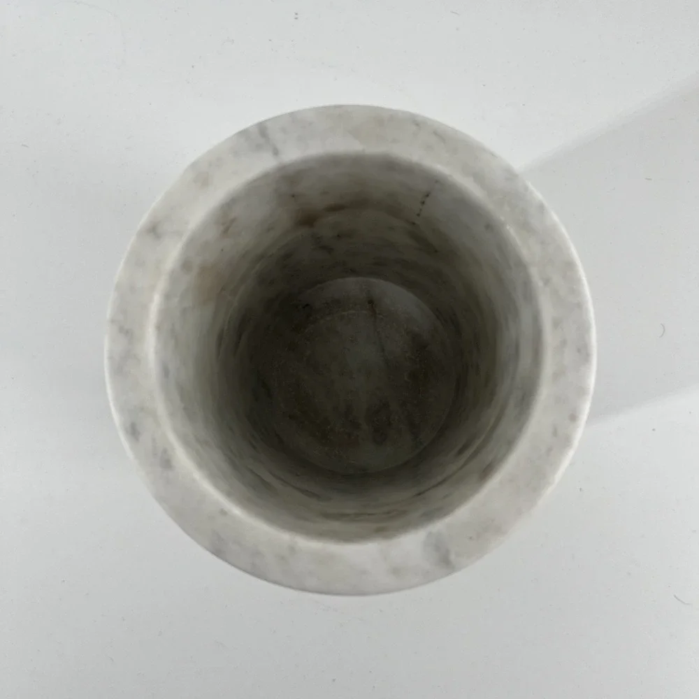 Crate and Barrel Marble Utensil Holder 9 inch tall